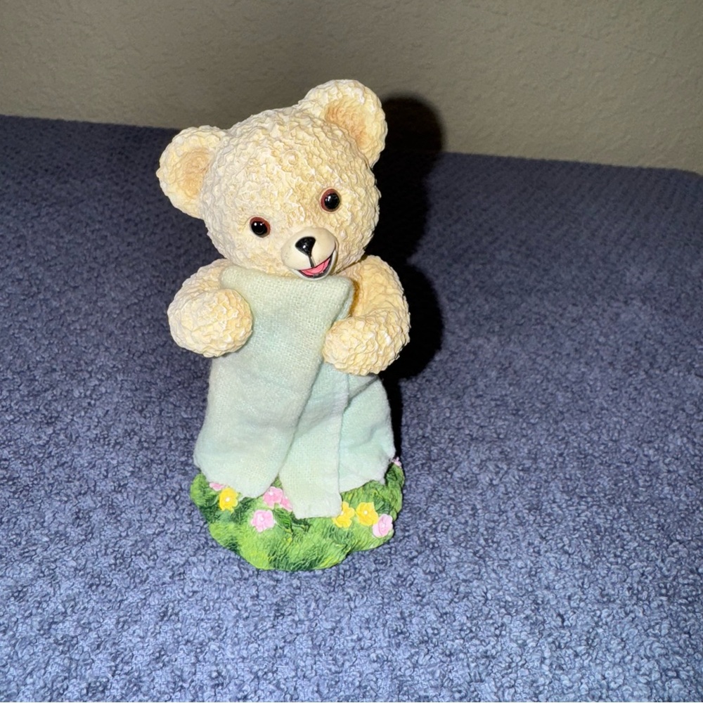 The Hamilton Collection Adorable Snuggle Bear Figurine with Blanket